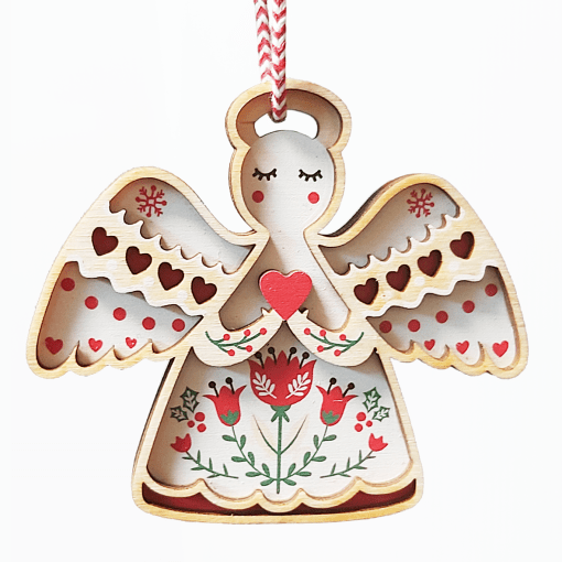 Wooden decoration - Angel Chr003 aniolek