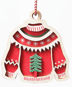 Ozdoba drewniana - Świąteczny sweter  Chr006 - sweter
