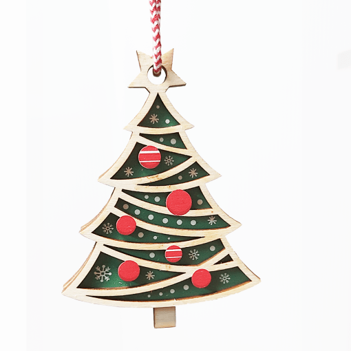 Wooden decoration - Christmas tree Chr007 choinka