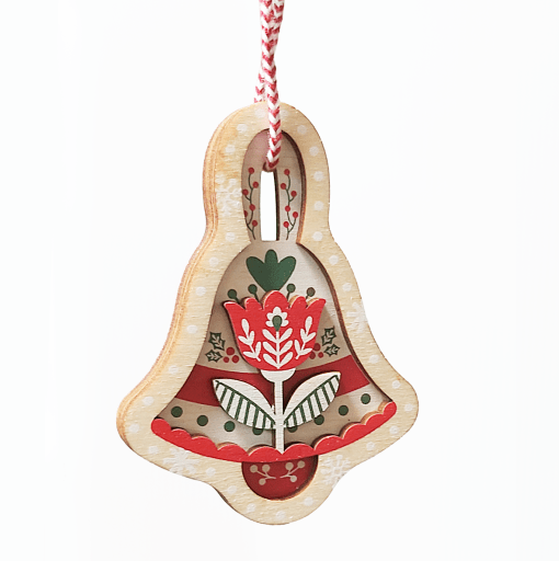 Wooden decoration - Bell Chr008 dzwoneczek