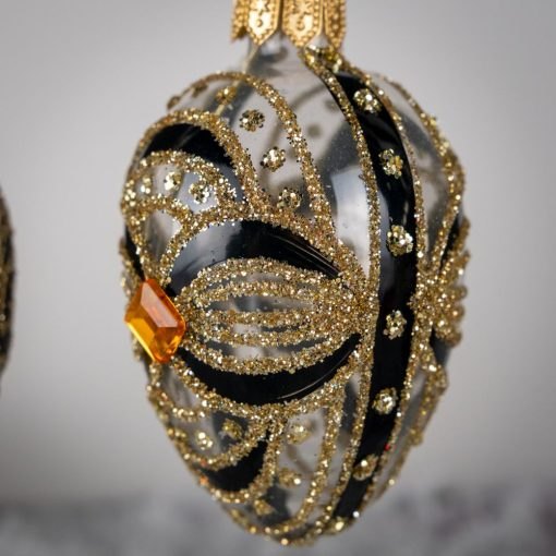 Mini eggs - Set - Gold - black ornaments - Image 5