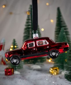 Samochody - Fiat 125 P  - czerwony  S12 bombkarnia 024