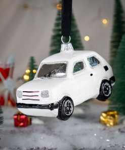 Samochody - "Maluch" biały S12 bombkarnia 037