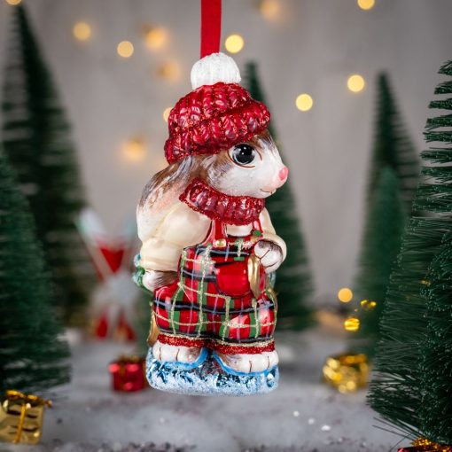 Animals - Bunny with a sleigh and a Christmas tree (red hat) - Image 3