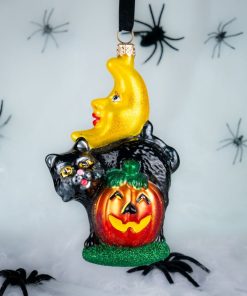 Halloween - Dynia, kot i księżyc  S12 bombkarnia 174