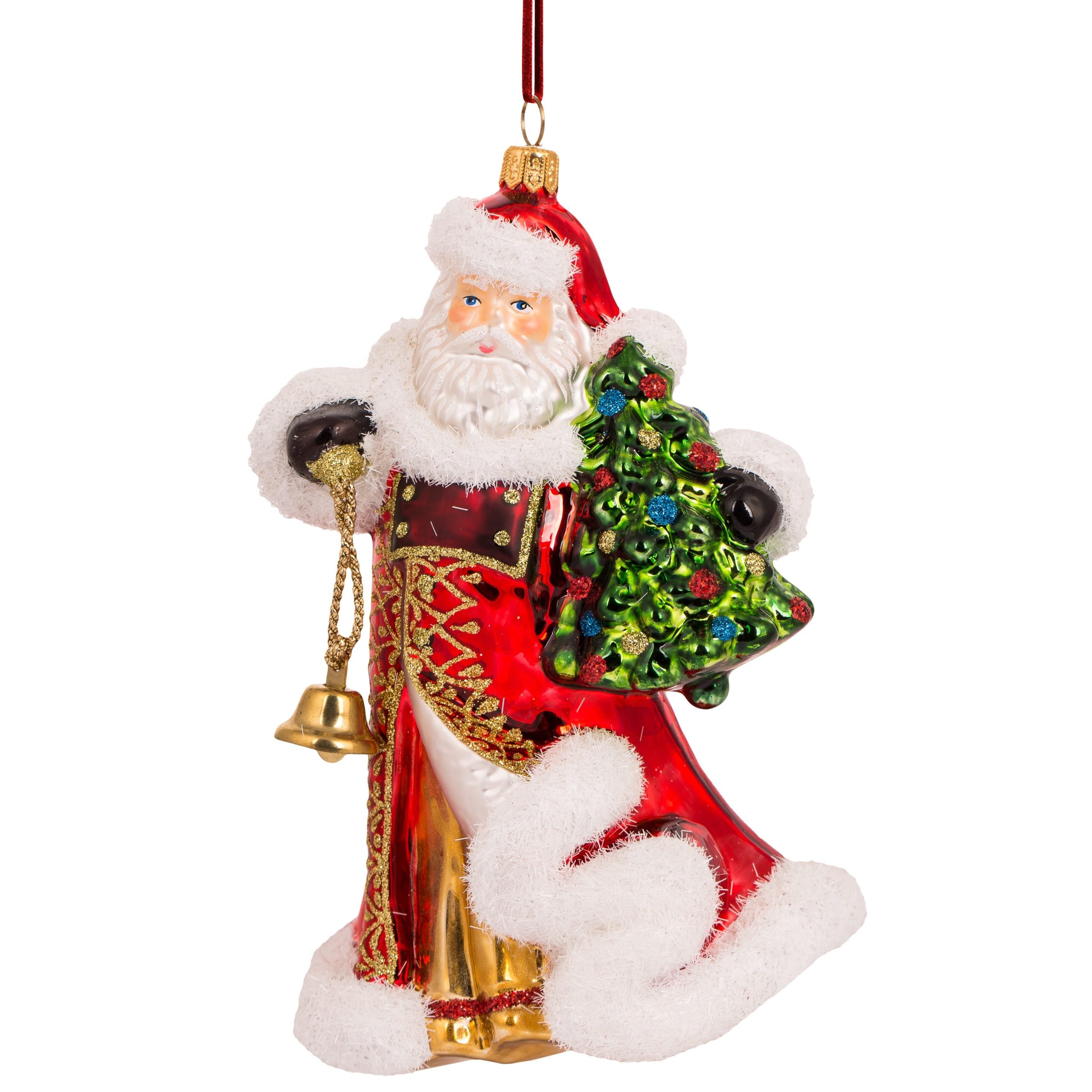 Santa Clauses - Santa Claus with Bell and Christmas Tree S846 scaled