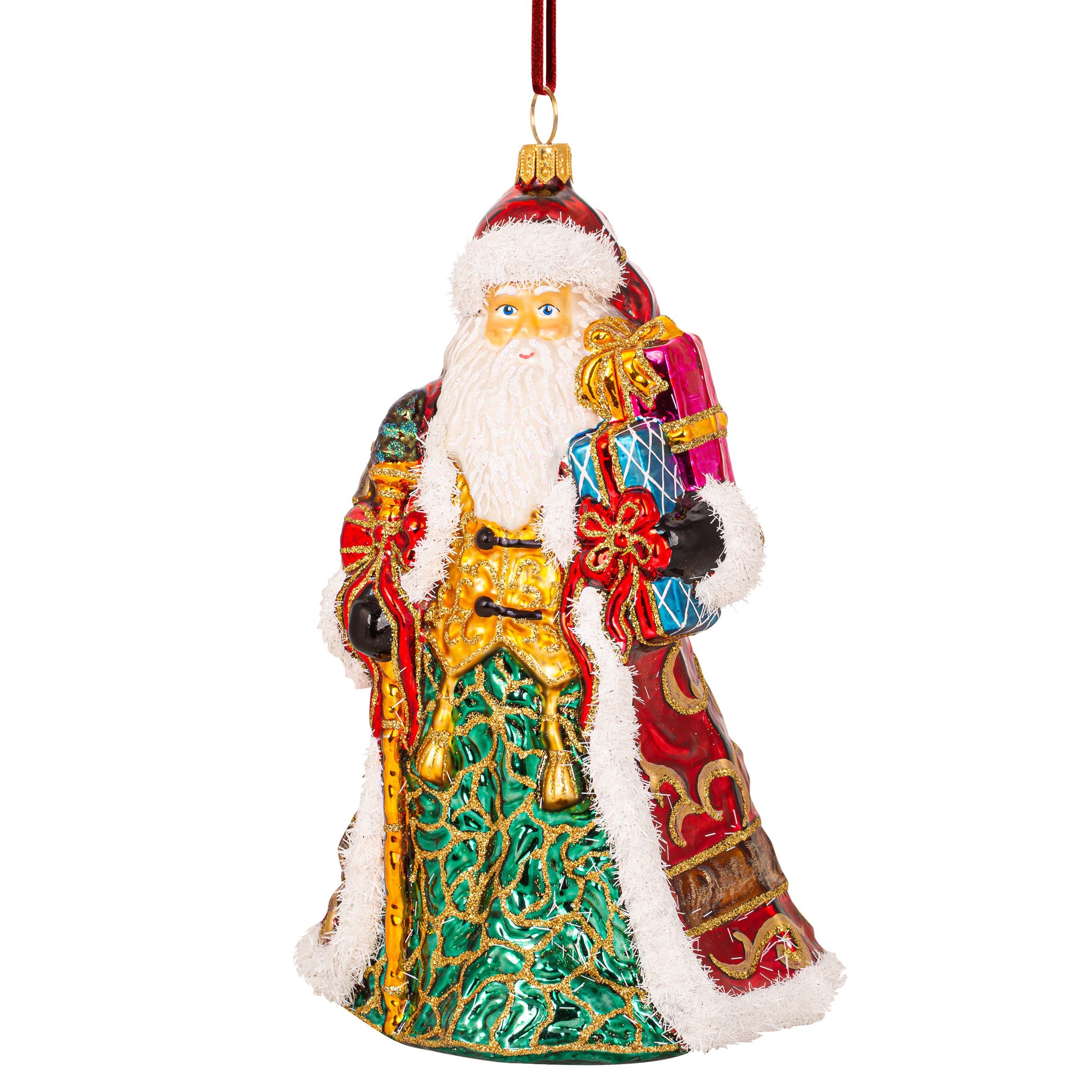 Santa Clauses - Santa Claus with a Wreath and Sack of Gifts S860
