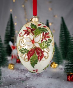 Jajka Carskie - Czerwień i Zieleń w Złotym Blasku  Bombkarnia1125 098