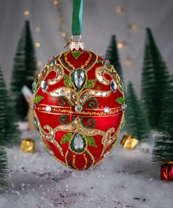 Jajka Carskie - Czerwień i Zieleń w Złotym Blasku  Bombkarnia1125 109