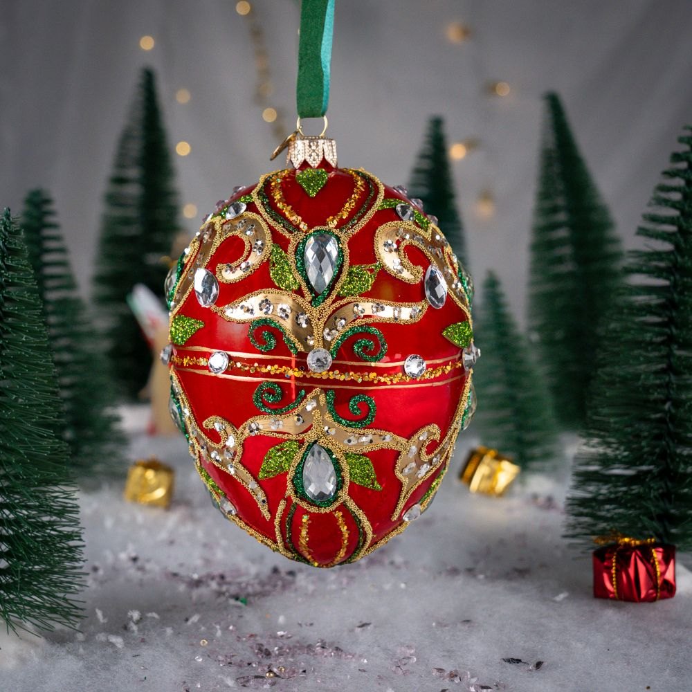 Jajka Carskie - Czerwień i Zieleń w Złotym Blasku Bombkarnia1125 109