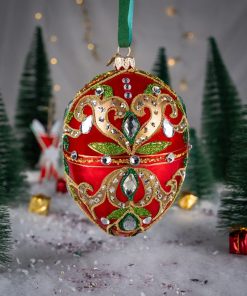 Jajka Carskie - Czerwień i Zieleń w Złotym Blasku  Bombkarnia1125 110