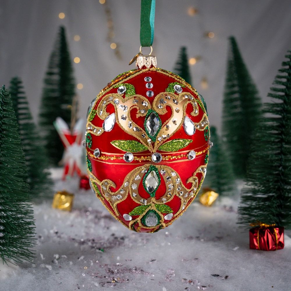 Jajka Carskie - Czerwień i Zieleń w Złotym Blasku Bombkarnia1125 110