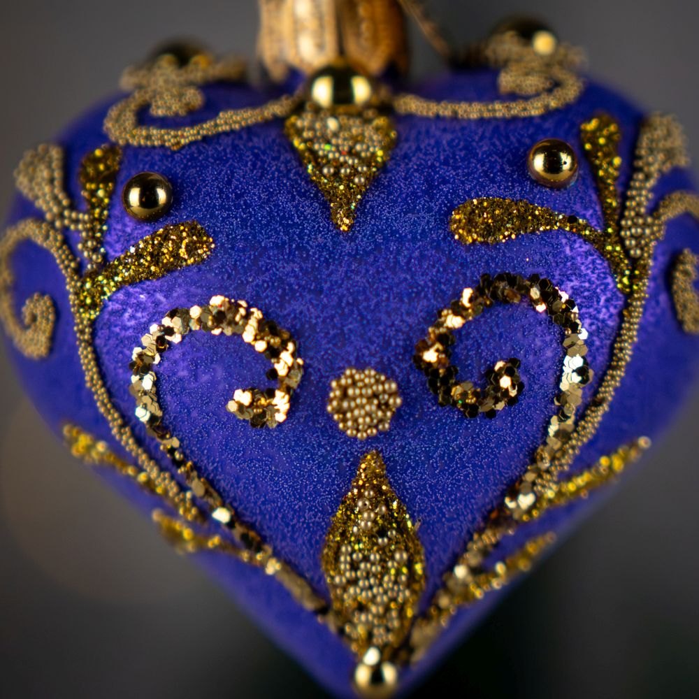 Serca - Fioletowe Serce w Kryształowym Blasku Bombkarnia1125 119