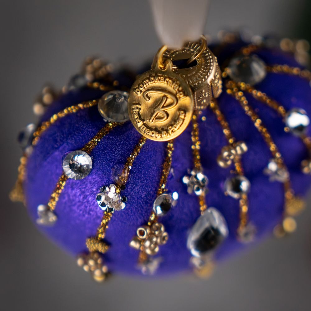 Serca - Fioletowe Serce w Kryształowym Blasku Bombkarnia1125 123