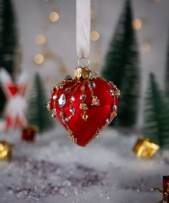 Serca - Czerwone Serce w Złotym Blasku  Bombkarnia1125 173