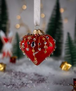 Serca - Czerwone Serce w Złotym Blasku  Bombkarnia1125 174