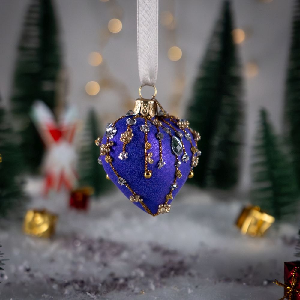 Serca - Fioletowe Serce w Kryształowym Blasku Bombkarnia1125 179