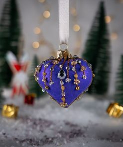 Serca - Fioletowe Serce w Kryształowym Blasku  Bombkarnia1125 180