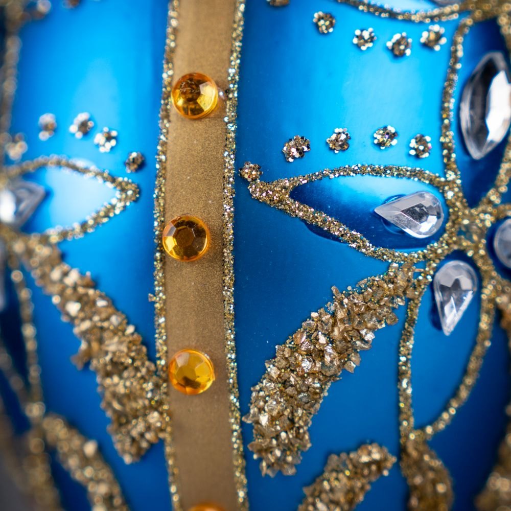 Blue Egg with Ornament Bombkarnia 1225 052