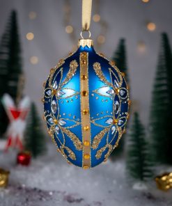 Blue Egg with Ornament  Bombkarnia 1225 132