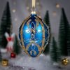 Blue Egg with Ornament  Bombkarnia 1225 133