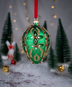 Jajka  Carskie - Zielone Jajko z Ornamentem  Bombkarnia 1225 141