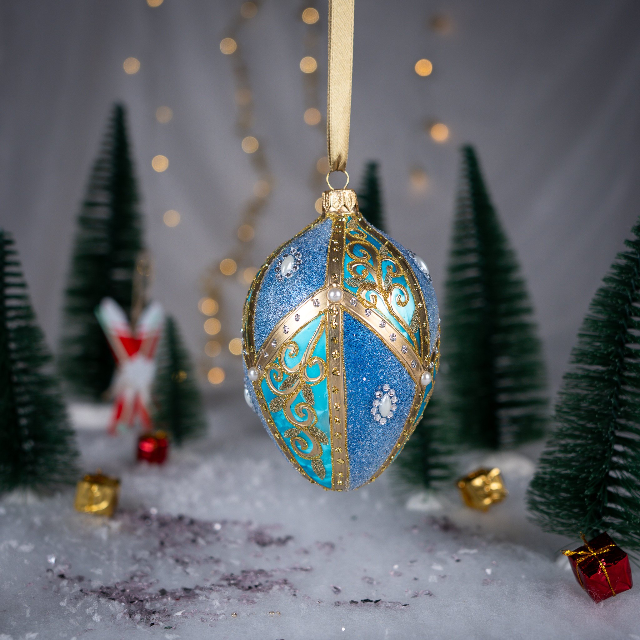 Jajka Carskie - Błękitne Jajko Królewskie Bombkarnia 1225 150