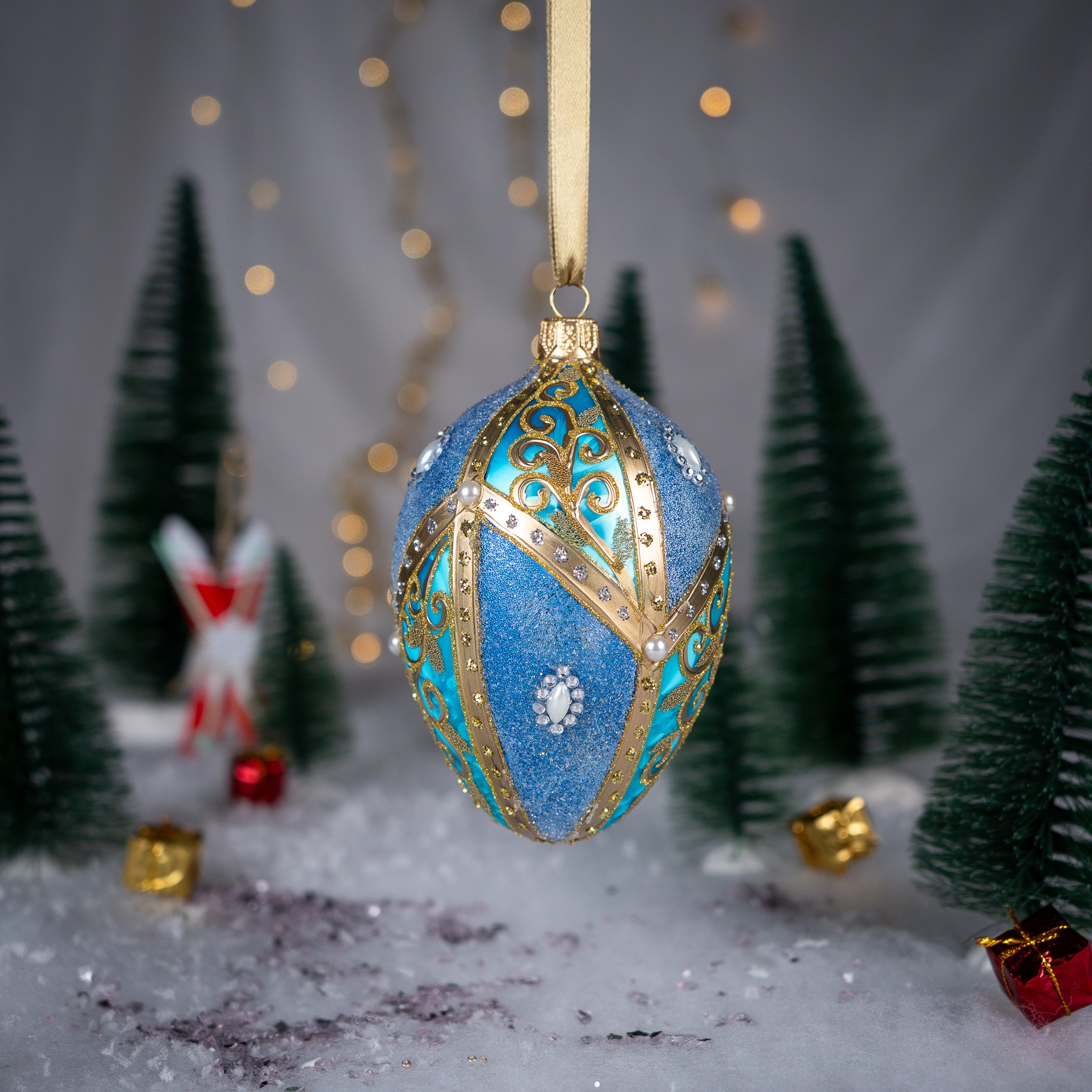 Jajka Carskie - Błękitne Jajko Królewskie Bombkarnia 1225 151